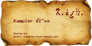 Kampler Éva névjegykártya