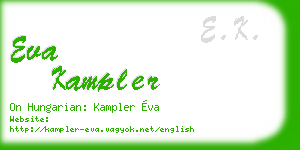 eva kampler business card