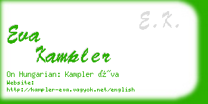 eva kampler business card